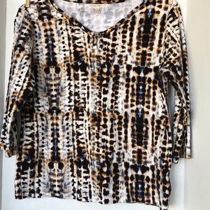 Anne Klein Sport 3/4 sleeve print